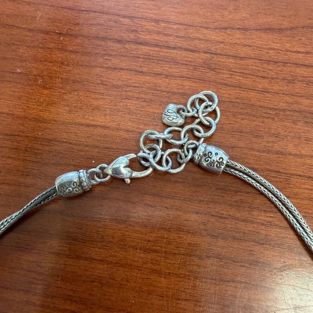 Brighton Silver Necklace with Cream Pearl Charms - Picture 2 of 3